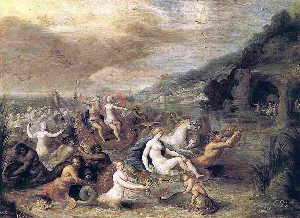francken Triumph of Amphitrite Art A4 Photo Print