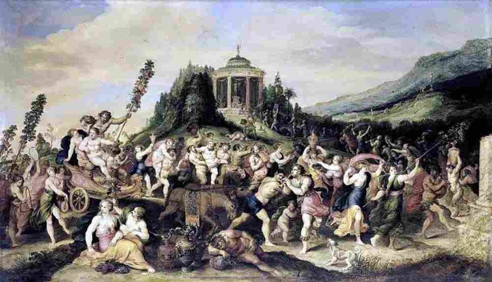 francken triumph of bacchus Art A4 Photo Print