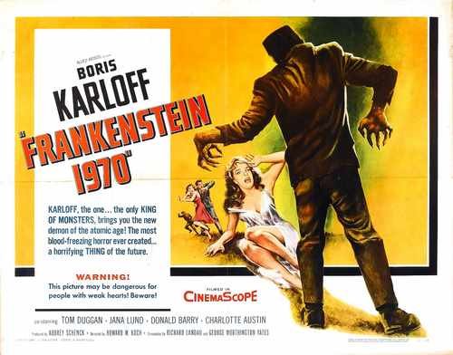 frankenstein 1970 1958  02 film star poster A4 Photo Print