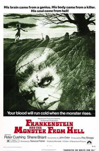 frankenstein and the monster from hell  01 film star poster A4 Photo Print
