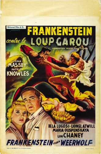 frankenstein meets wolf man  03 film star poster A4 Photo Print