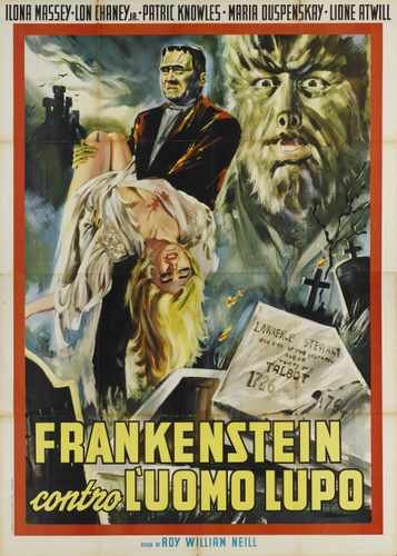 frankenstein meets wolf man  04 film star poster A4 Photo Print