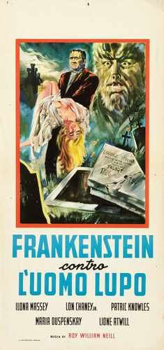 frankenstein meets wolf man  05 film star poster A4 Photo Print