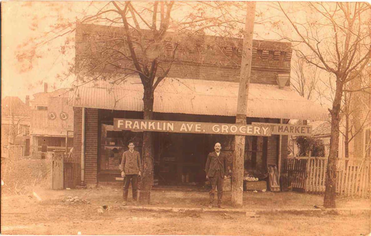 franklin ave grocery Vintage world war A4 Photo Print