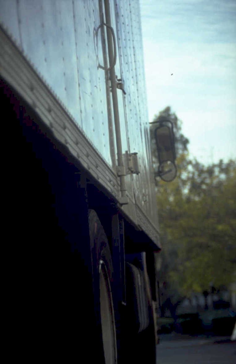 freight truck blue 1980s 1990s A4 Photo Print