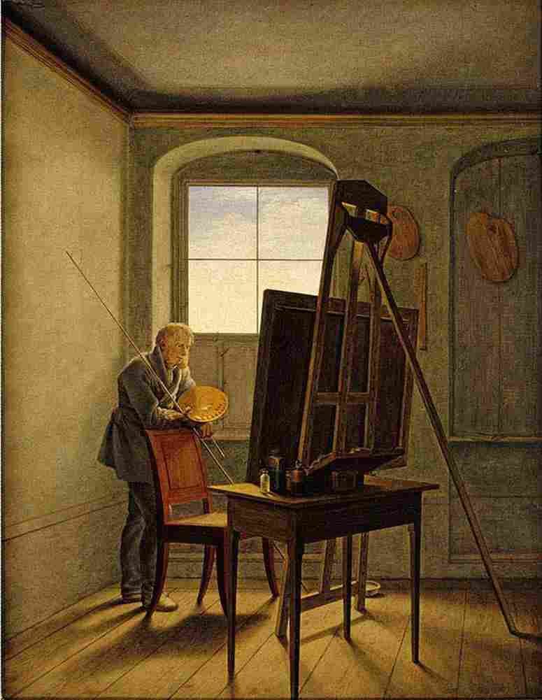fried Caspar David Friedrich in his Studio Art A4 Photo Print