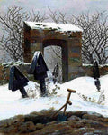 fried Graveyard Under Snow Art A4 Photo Print