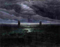 fried Sea Shore in Moonlight Art A4 Photo Print