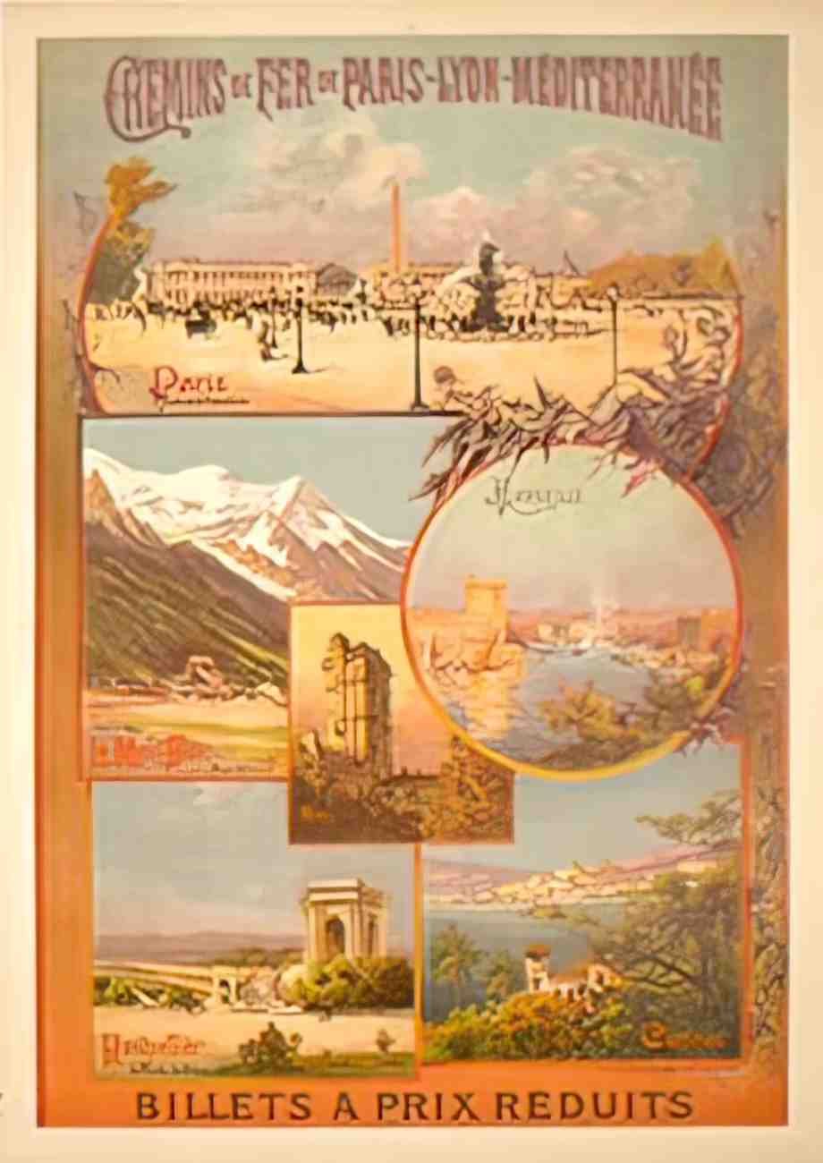 frontCheminsFer1890 Advert A4 Photo Print
