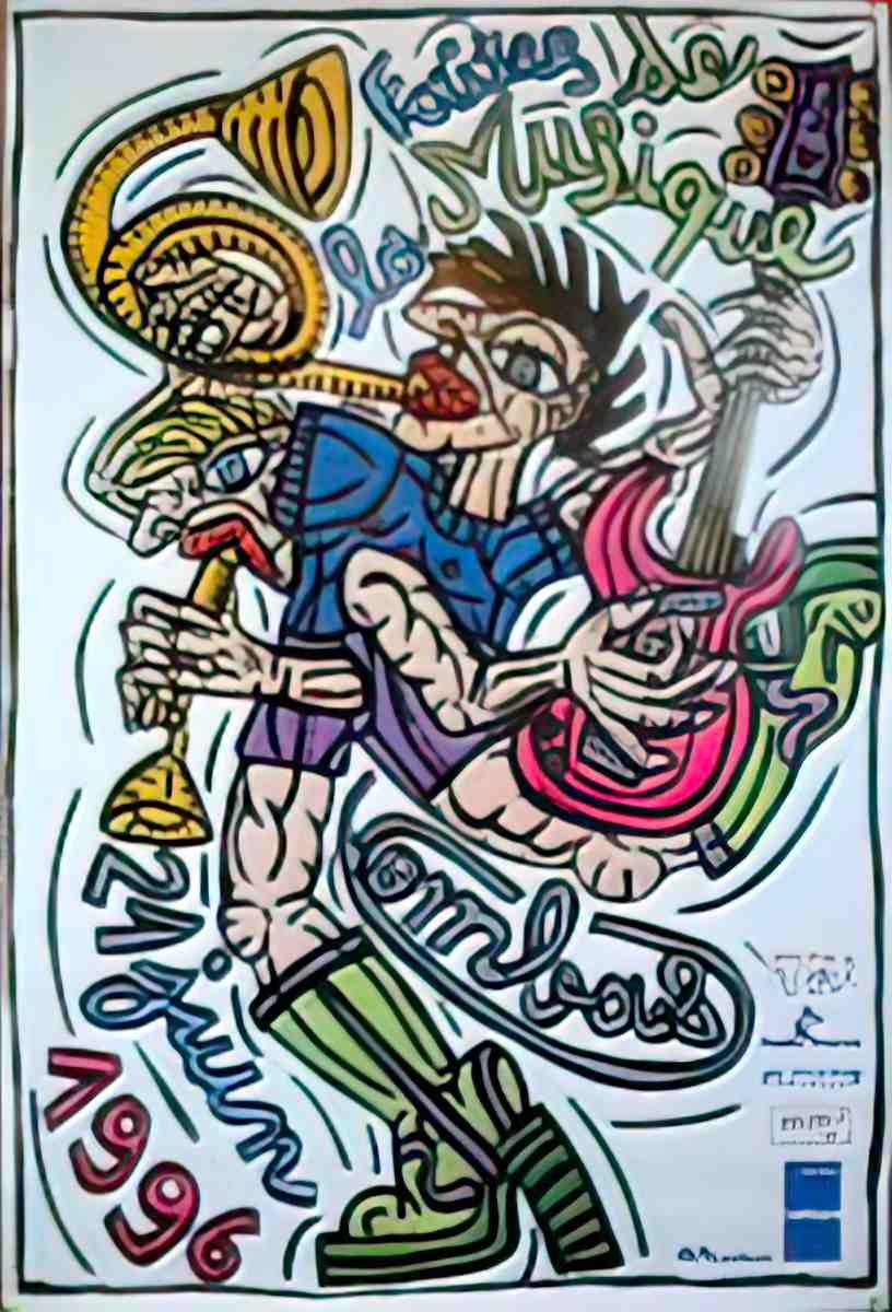 frontFeteMusique96Combas Advert A4 Photo Print