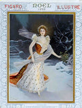 frontFigaroNoelLady Advert A4 Photo Print