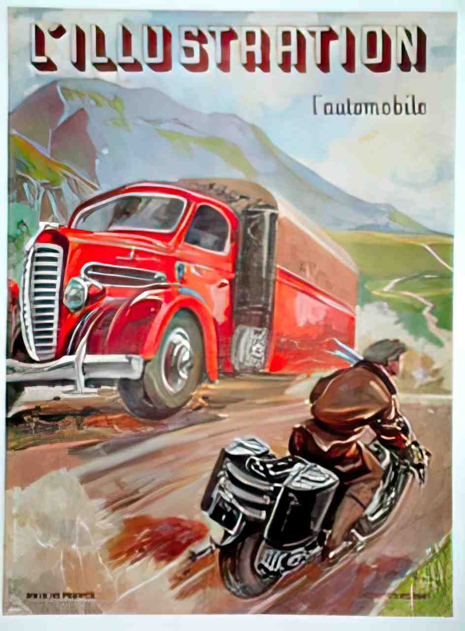 frontHamMotoIllustration Advert A4 Photo Print