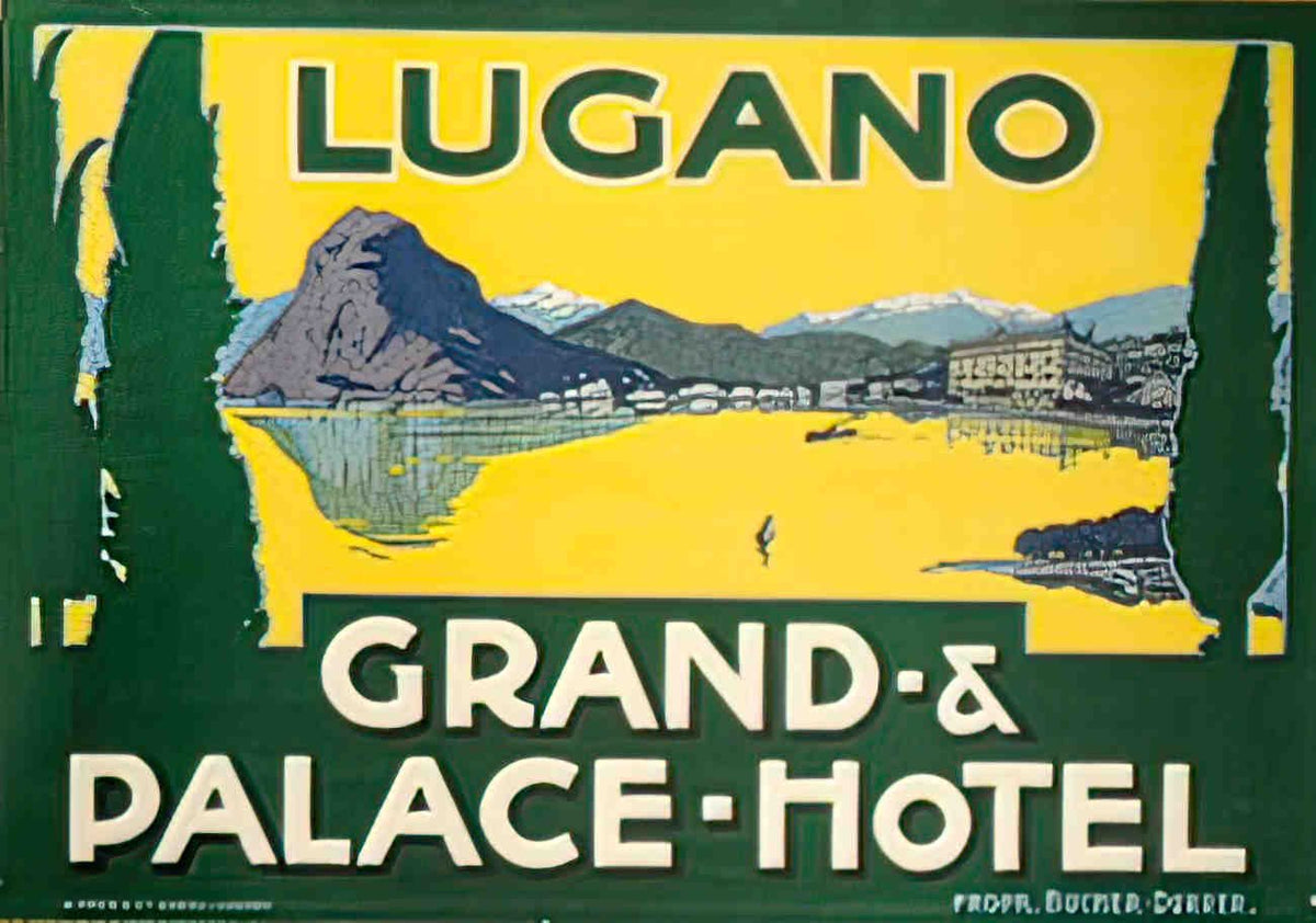 frontPalaceHotelLugano Advert A4 Photo Print