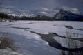 frozen river banff 1980s 1990s A4 Photo Print
