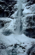 frozen waterfall snoqualmie Vintage A4 Photo Print