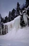 frozen waterfall winter Vintage A4 Photo Print