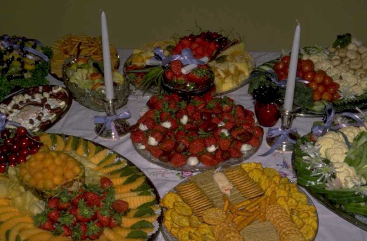 fruit cheese platter 1980s 1990s A4 Photo Print