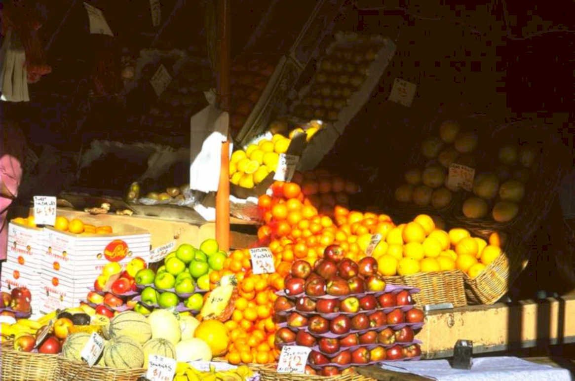 fruit produce market 1980s 1990s A4 Photo Print