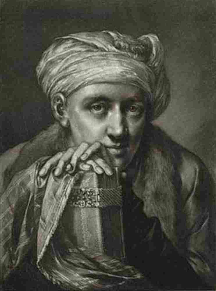 fry Man Wearing Turban Leaning on Book Art A4 Photo Print