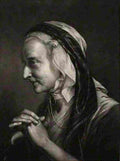 fry Old Woman Leaning on Crutch Art A4 Photo Print