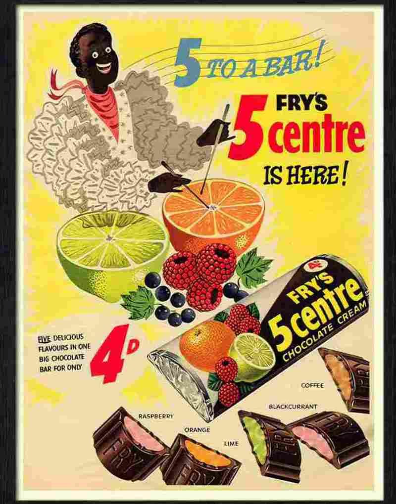 frys five centres chocolate 1957 Advert A4 Photo Print