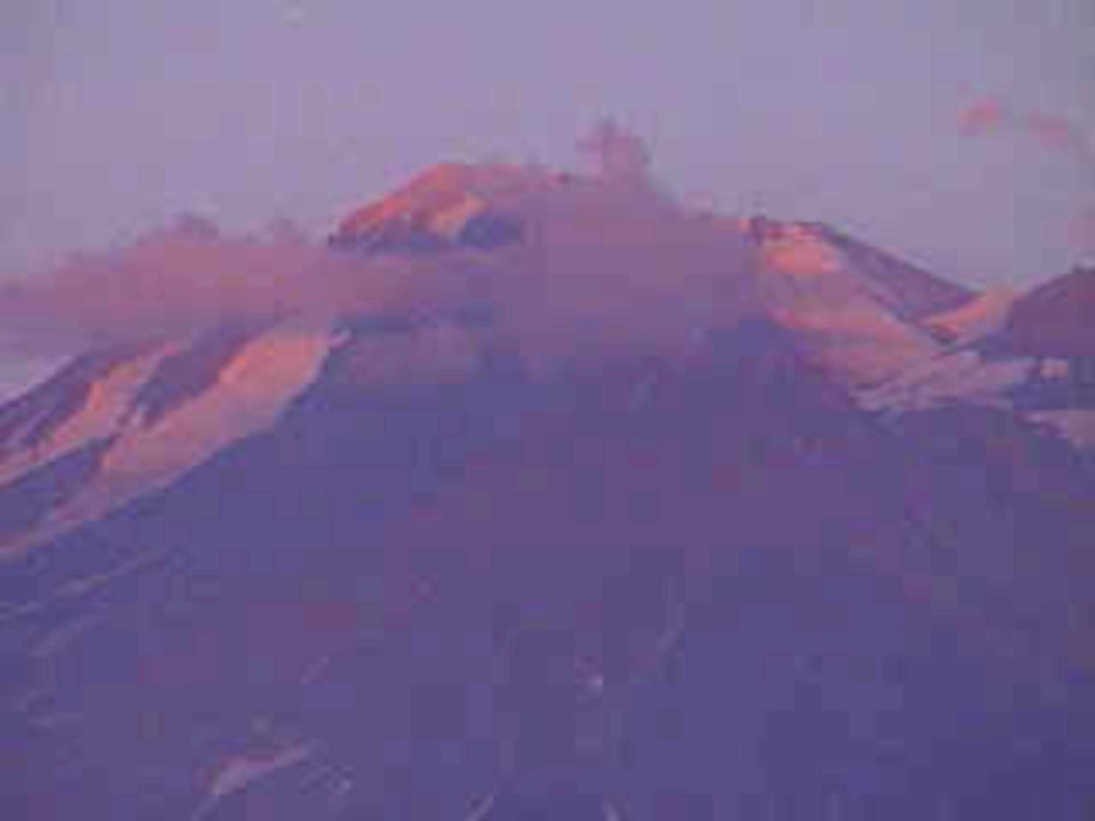 fuji sunrise purpletone1980s 1990s A4 Photo Print