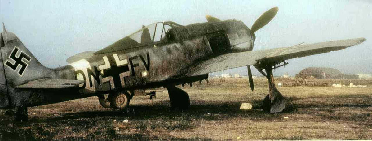 fw 190 crash Vintage world war A4 Photo Print