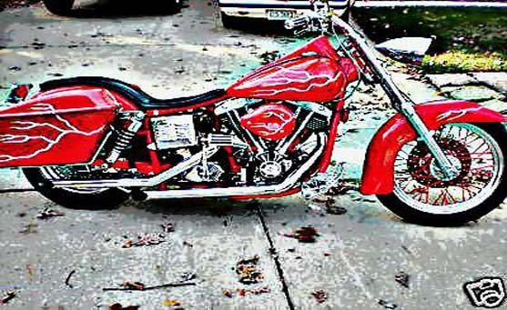 fxe shovelhead motorbike A4 Photo Print