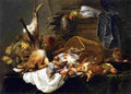 fyt venison and basket of grapes watched by cat Art A4 Photo Print