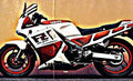 fz700 motorbike A4 Photo Print