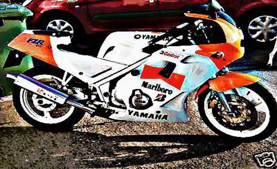 fzr250 motorbike A4 Photo Print