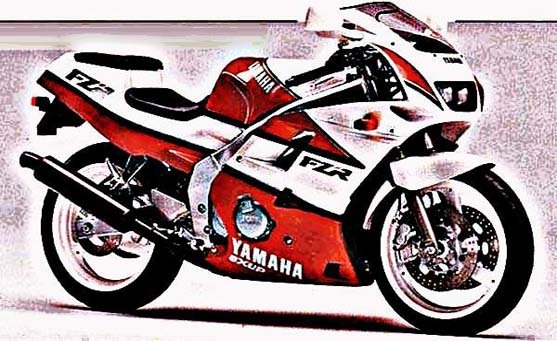fzr250r motorbike A4 Photo Print
