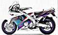 fzr600r motorbike A4 Photo Print