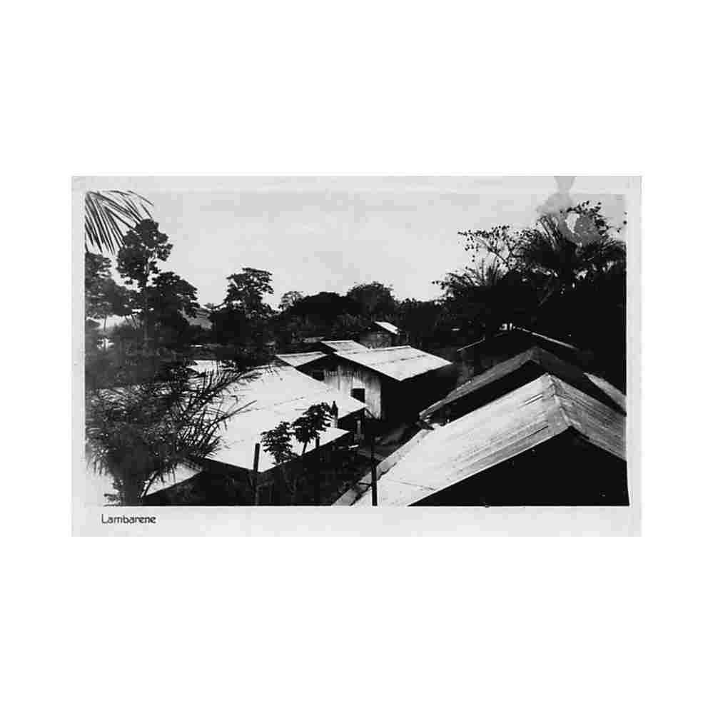 gabon lambarene vue generale ed inconnu Vintage A4 Photo Print