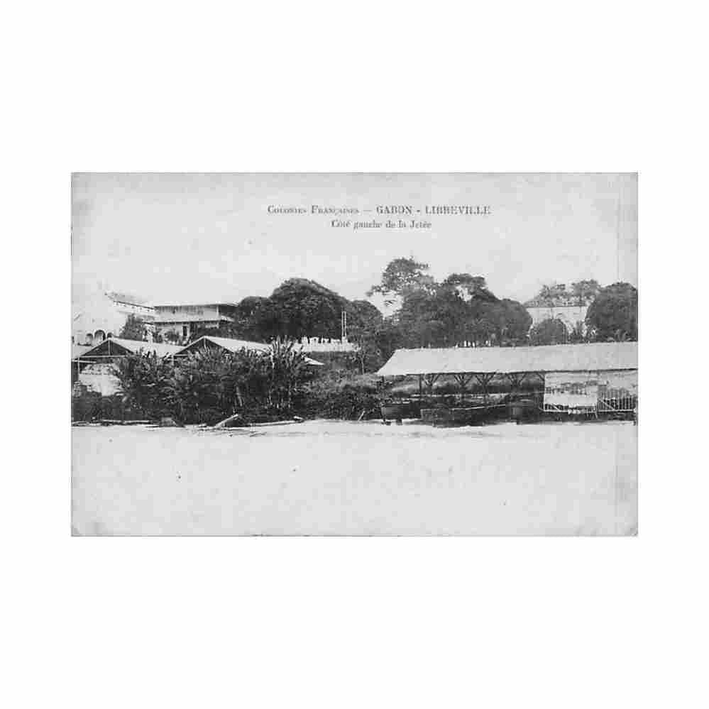 gabon libreville cote gauche de la jetee ed inconnu Vintage A4 Photo Print