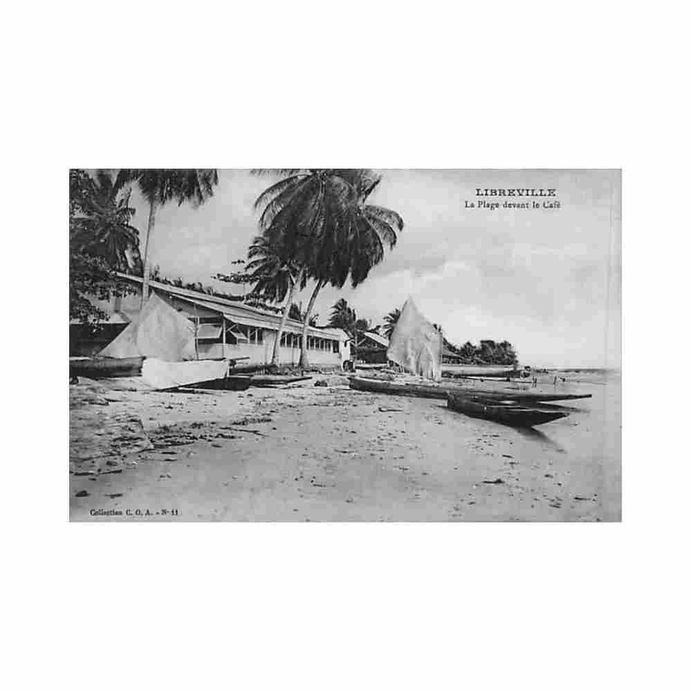 gabon libreville la plage devant le cafe ed coa 11 Vintage A4 Photo Print