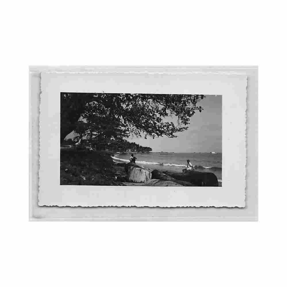 gabon libreville vue de la plage carte ed ocean Vintage A4 Photo Print