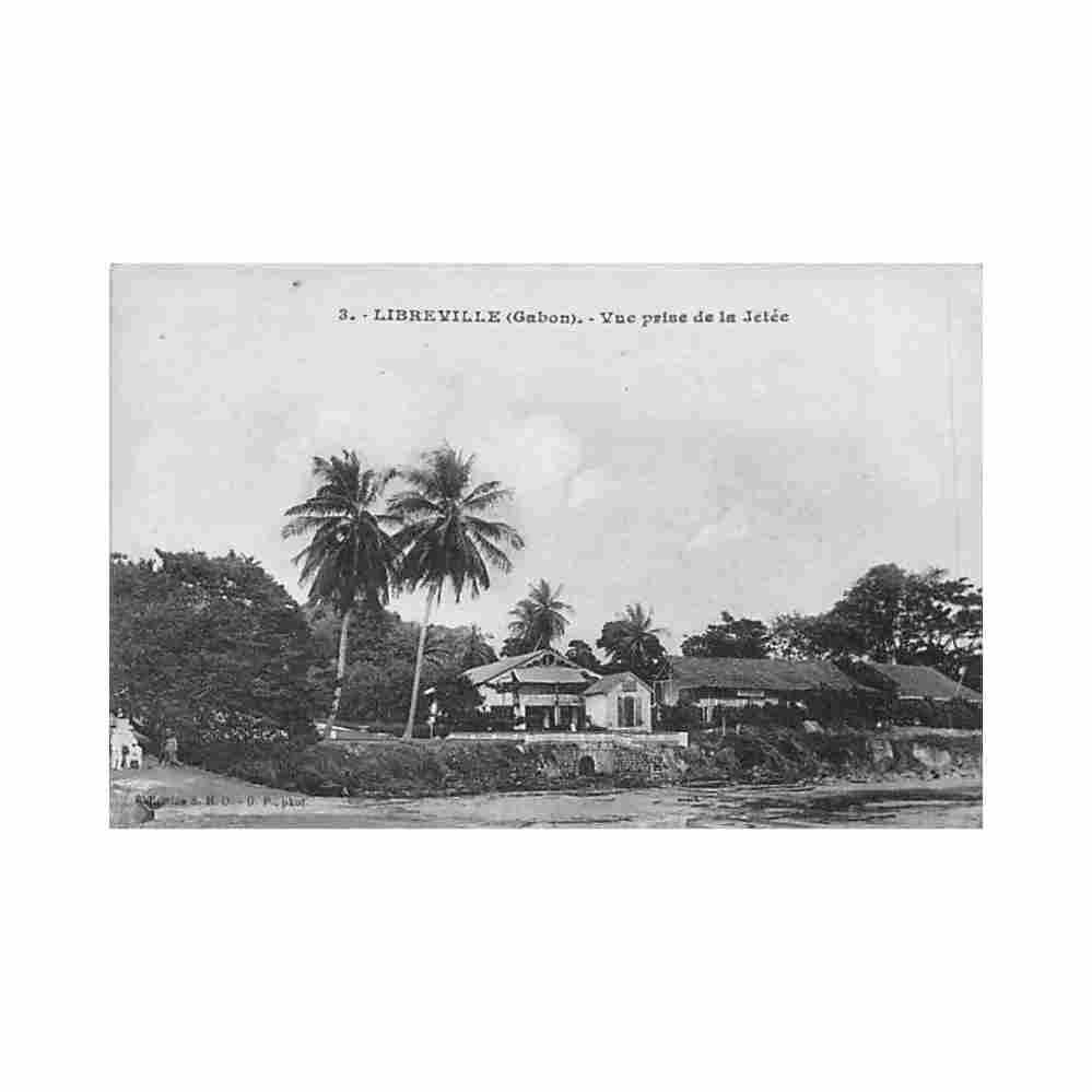 gabon libreville vue prise de la jetee ed sho 3 Vintage A4 Photo Print