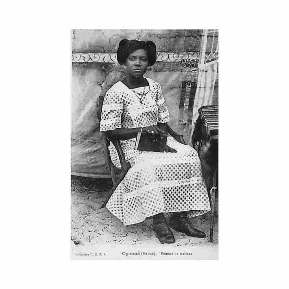 gabon ogoue trader s wife cefa gabon ogoue femme de traitant ed cefa Vintage A4 Photo Print