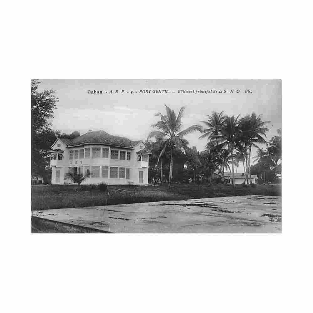 gabon port gentil batiment principal de la sho ed bloc 5 Vintage A4 Photo Print