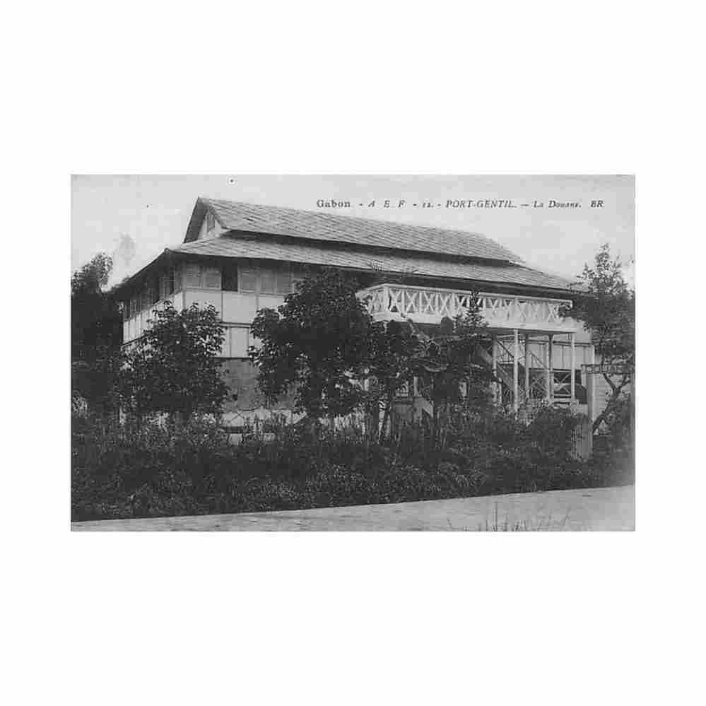 gabon port gentil la douane ed bloc 12 Vintage A4 Photo Print