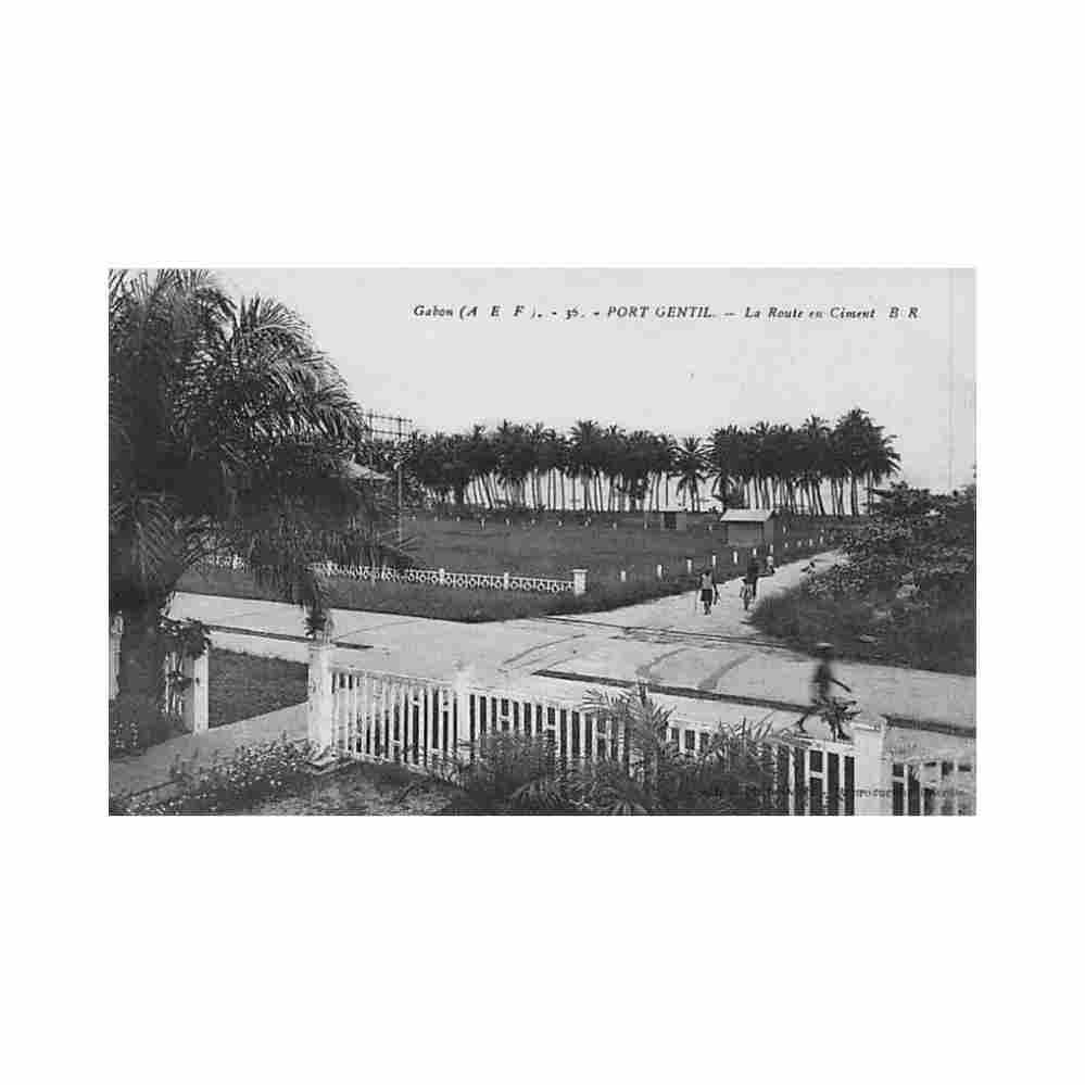 gabon port gentil la route en ciment ed ocean 36 Vintage A4 Photo Print