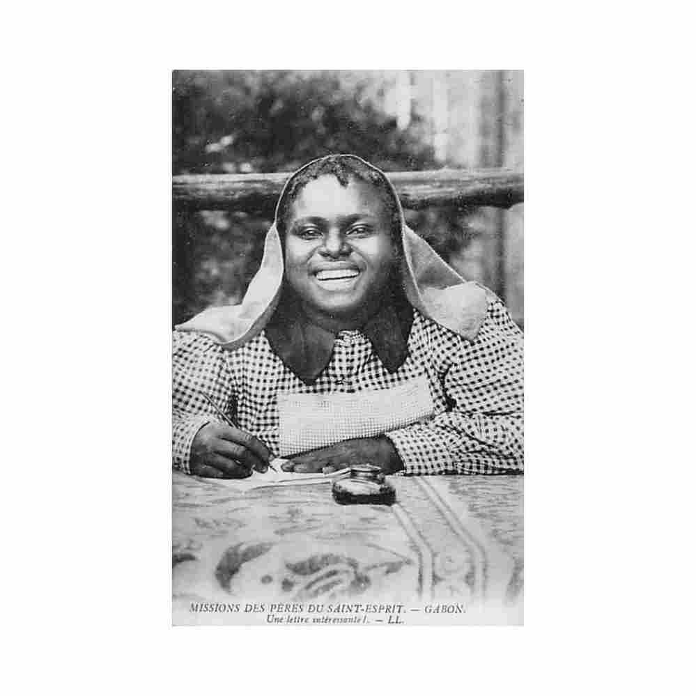 gabon une lettre interessante ed missions des peres du saint esprit Vintage A4 Photo Print
