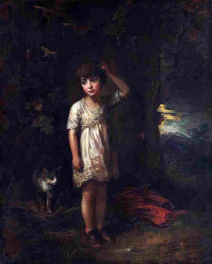 gai A Boy with a Cat main Art A4 Photo Print