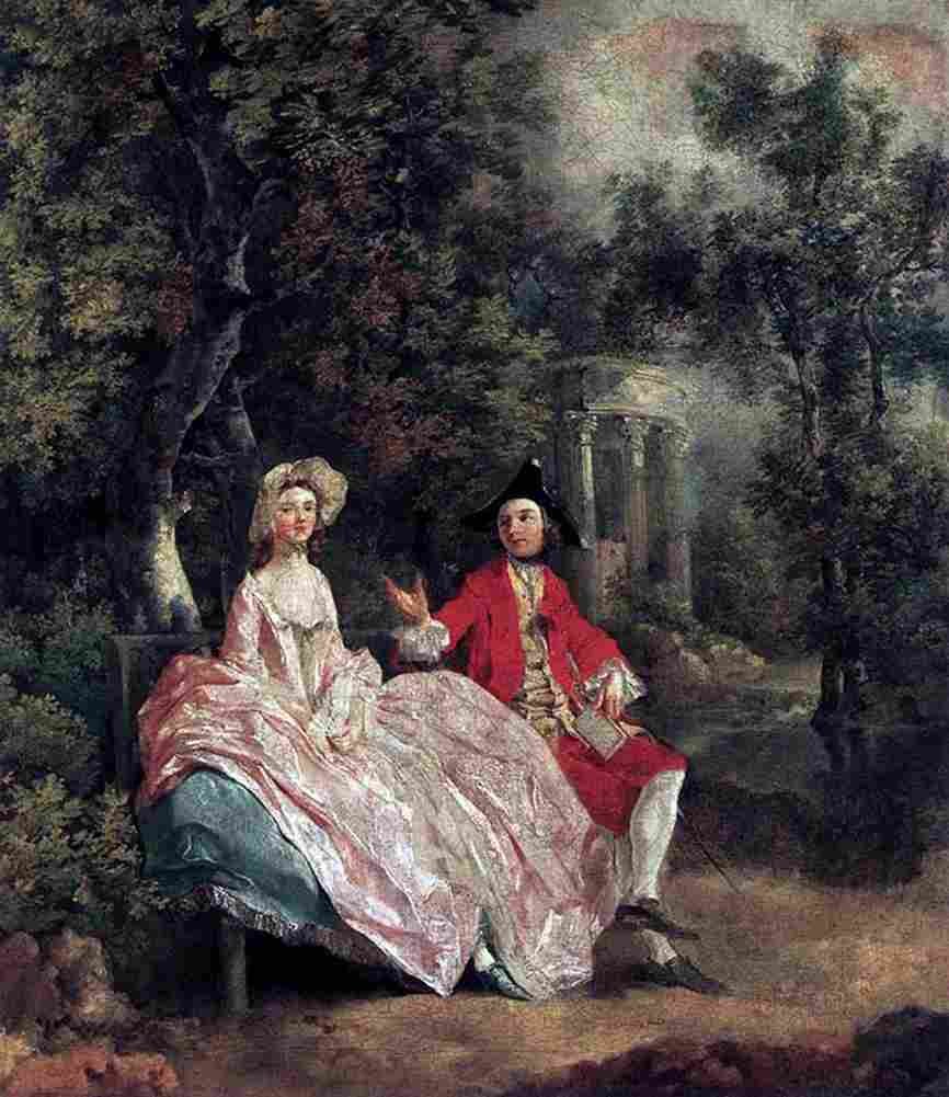 gai Conversation in a Park Art A4 Photo Print