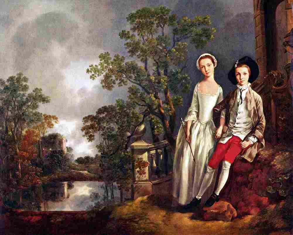 gai Heneage Lloyd and His Sister Art A4 Photo Print
