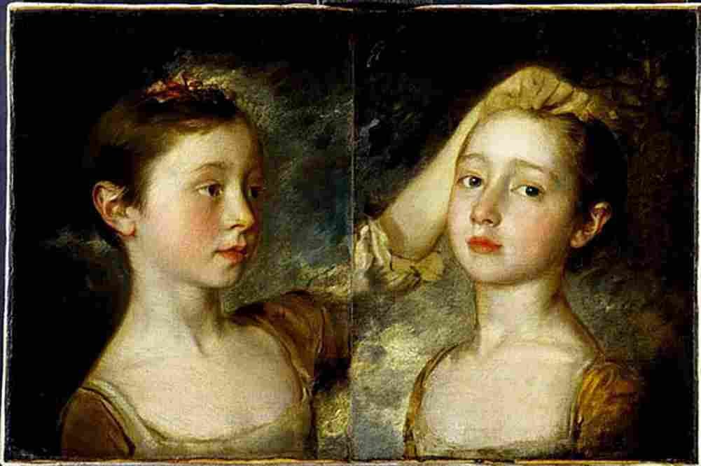 gai Mary and Margaret Gainsborough Art A4 Photo Print