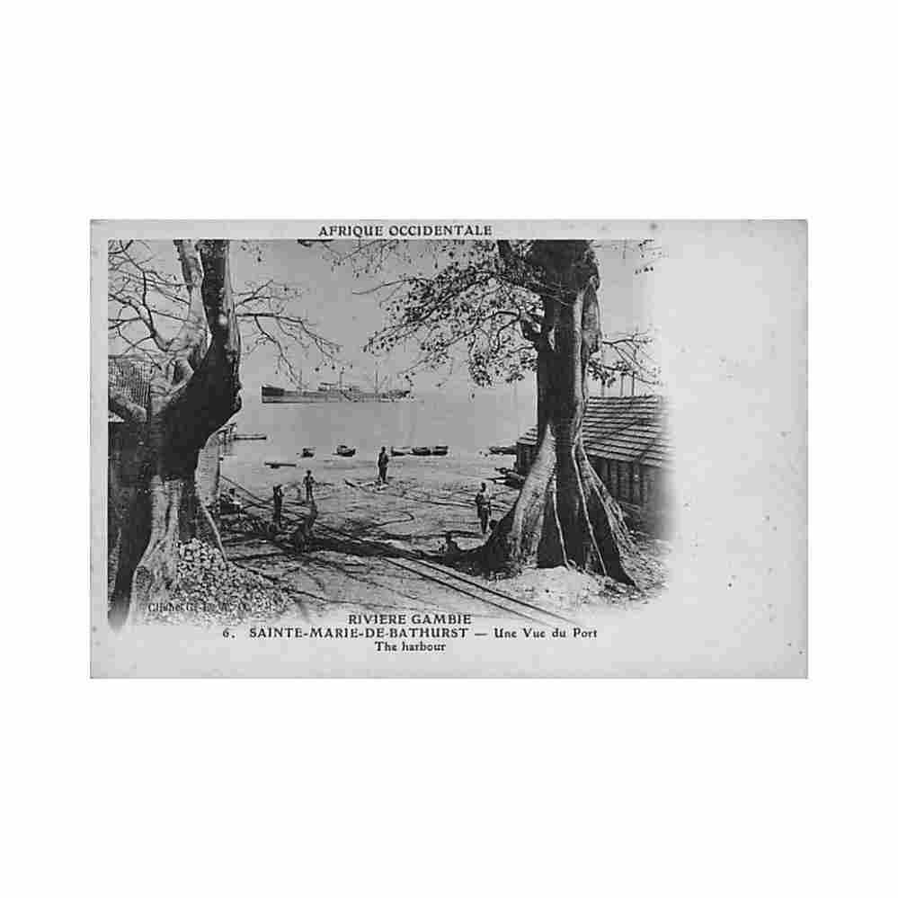 gambia bathurst the harbour cfao 6 Vintage A4 Photo Print