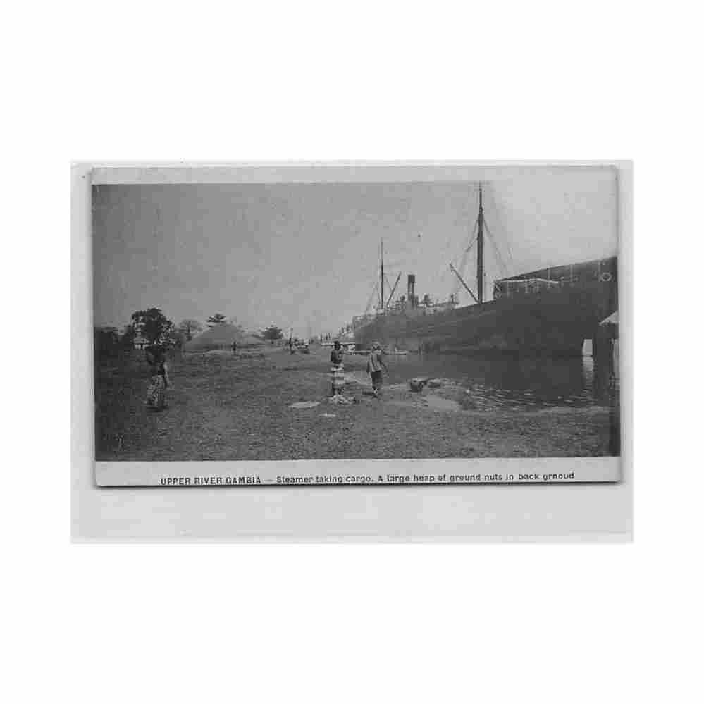 gambia upper river steamer taking cargo see scans for condition Vintage A4 Photo Print