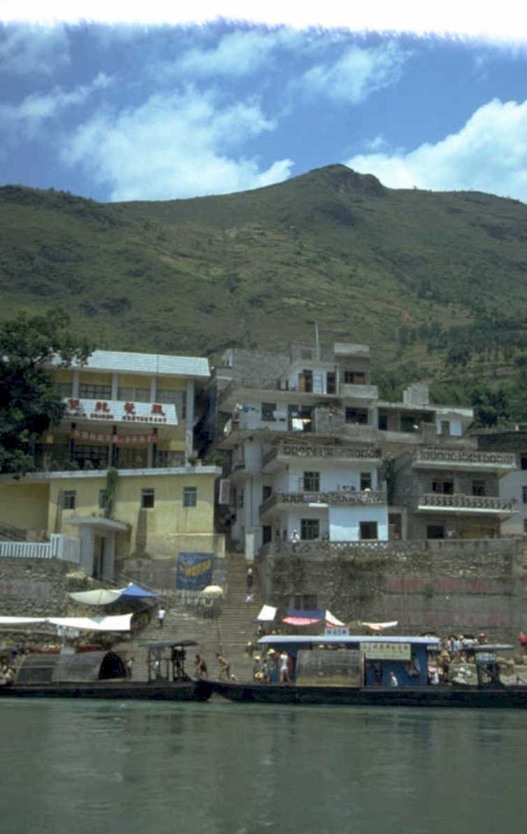 ganges boat buildings 1980s 1990s A4 Photo Print